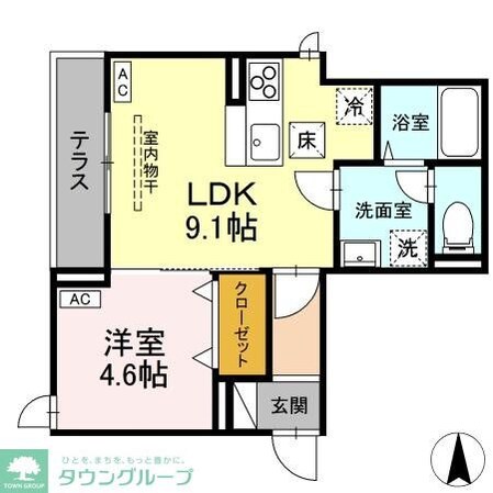 D-ROOM元横山町の物件間取画像